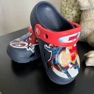 CROCS Marvel Red and Blue Superhero Clogs